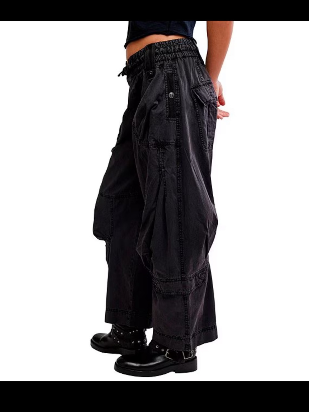 Free People We The Free Onset Pull-On
Cargo Pants-black sand-S-NWT - Picture 3 of 10
